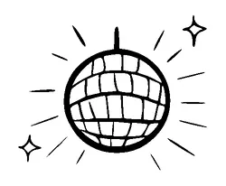 Small Disco Ball Tattoo Meaning, PNG and SVG