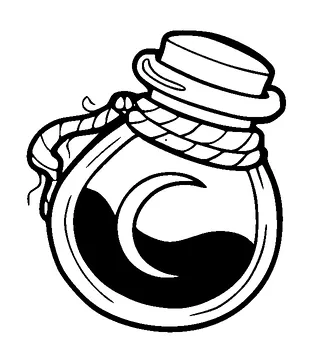 Small Potion Bottle Tattoo Meaning, PNG and SVG