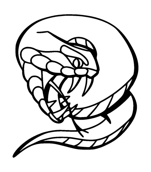 Small Snake Attacking Tattoo Meaning, PNG and SVG