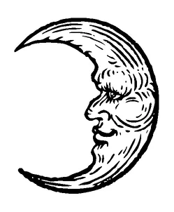 Smiling Half Moon Tattoo Meaning, PNG and SVG