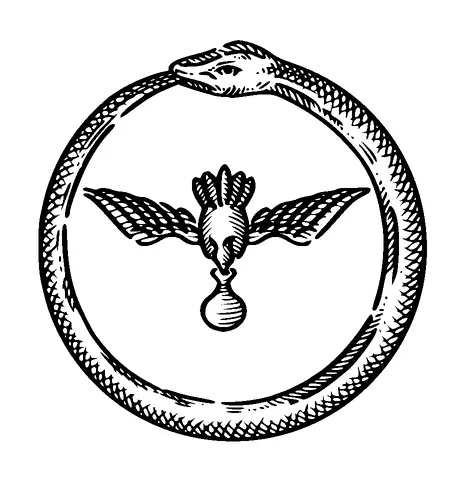 Snake In Circle Tattoo Meaning, PNG and SVG