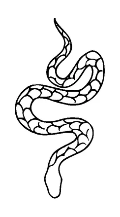 Snake Simple Tattoo Meaning, PNG and SVG