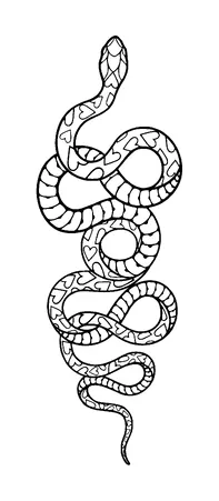 Snake With Hearts Tattoo Meaning, PNG and SVG