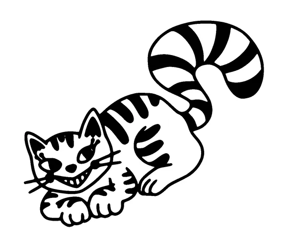 Sneaky Smiling Cat Tattoo Meaning, PNG and SVG