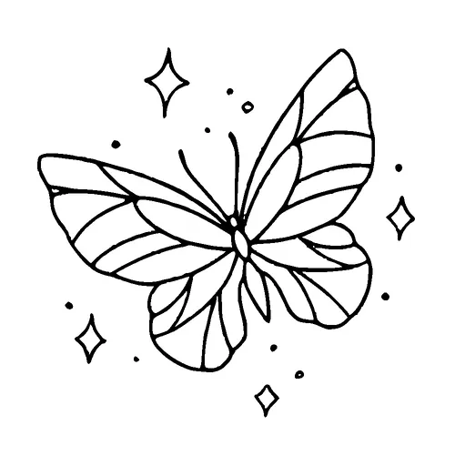 Sparkle Butterfly Tattoo Meaning, PNG and SVG