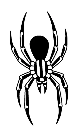 Spider Tattoo Meaning, PNG and SVG