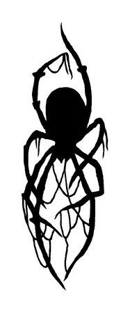 Spider Silhouette With Web Tattoo Meaning, PNG and SVG