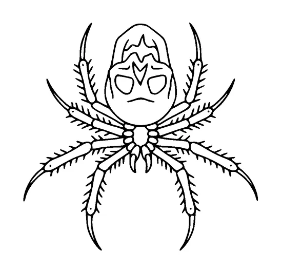 Spider With Skull On Back Tattoo Meaning, PNG and SVG