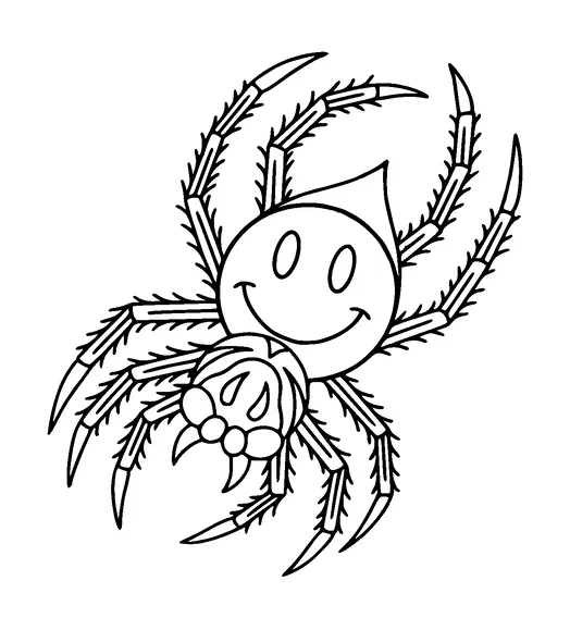 Spider With Smile Face Tattoo Meaning, PNG and SVG