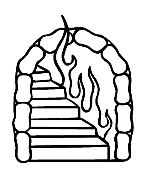 Stairs Going Up In Hell Tattoo Meaning, PNG and SVG