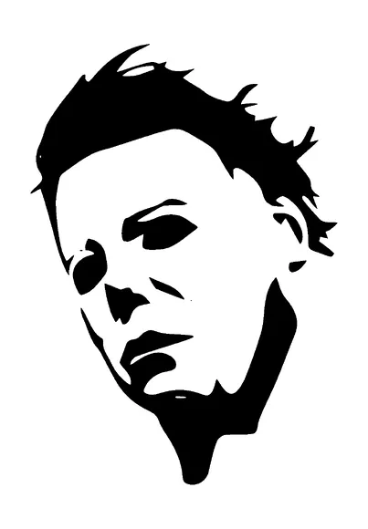 Stencil-style Depiction Of Michael Myers Tattoo Meaning, PNG and SVG