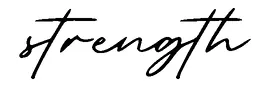 Strength Script Handwriting Tattoo Meaning, PNG and SVG