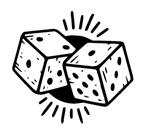 Sun And Two Dice Tattoo Meaning, PNG and SVG