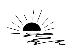 Sun Ocean Tattoo Meaning, PNG and SVG