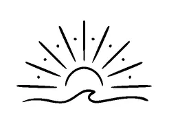 Sun Ocean Simple Tattoo Meaning, PNG and SVG