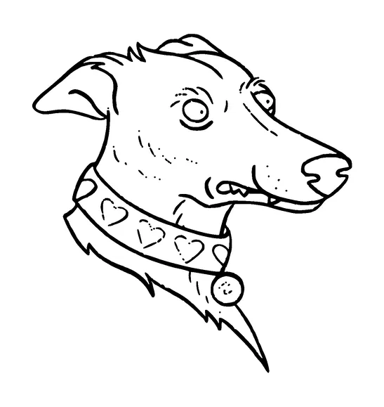 Surprised Looking Dog Head Tattoo Meaning, PNG and SVG