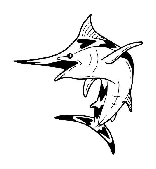 Sword Fish Tattoo Meaning, PNG and SVG