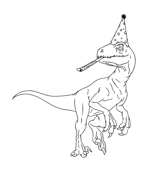 T Rex With Birthday Hat Tattoo Meaning, PNG and SVG