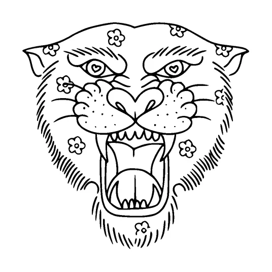 Tiger Head Tattoo Meaning, PNG and SVG