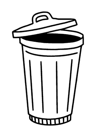 Trash Bin Tattoo Meaning, PNG and SVG