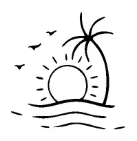 Tropical Sunshine Tattoo Meaning, PNG and SVG