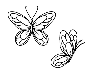 Two Butterflies Tattoo Meaning, PNG and SVG