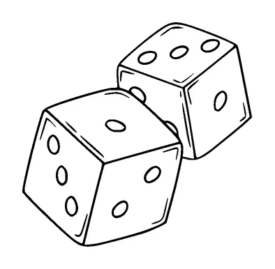 Two Dice Tattoo Meaning, PNG and SVG