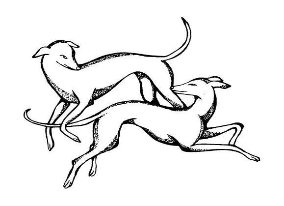 Two Dogs Running Tattoo Meaning, PNG and SVG