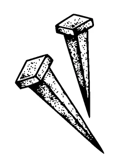 Two Nails Tattoo Meaning, PNG and SVG