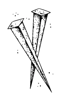 Two Nails Tattoo Meaning, PNG and SVG