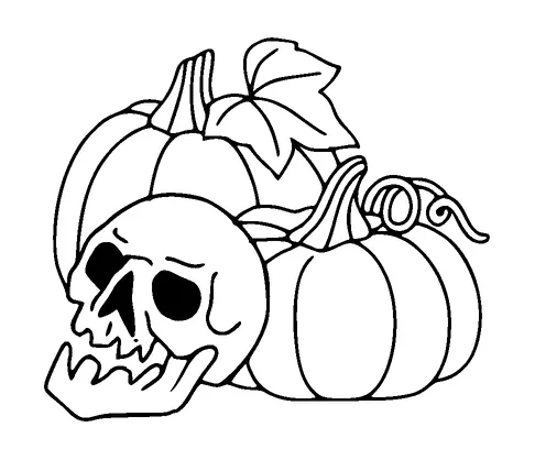 Two Pumpkins With Skull Tattoo Meaning, PNG and SVG