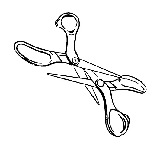 Two Scissors Tattoo Meaning, PNG and SVG