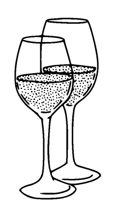 Two Wine Glasses Tattoo Meaning, PNG and SVG