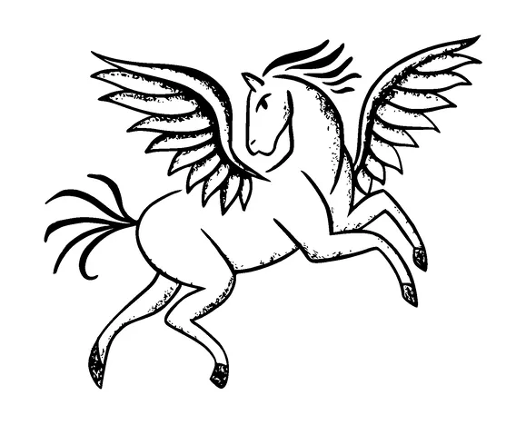 Unicorn With Wings Tattoo Meaning, PNG and SVG