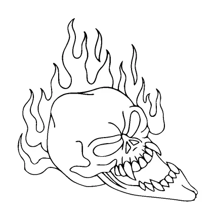 Vampire Skull Burning Tattoo Meaning, PNG and SVG