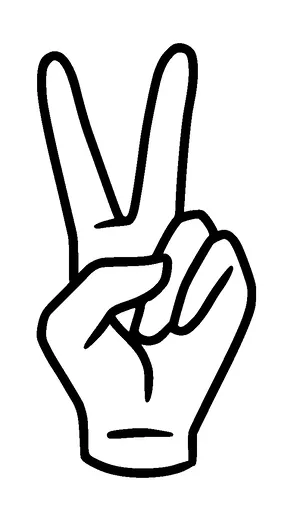 Victory Hand Tattoo Meaning, PNG and SVG