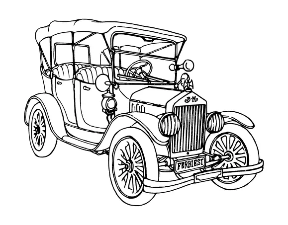 Vintage Car Tattoo Meaning, PNG and SVG