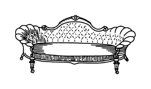 Vintage Couch Tattoo Meaning, PNG and SVG