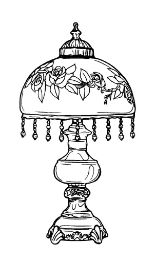 Vintage Desk Lamp Tattoo Meaning, PNG and SVG