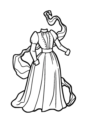 Vintage Girl Dress Tattoo Meaning, PNG and SVG