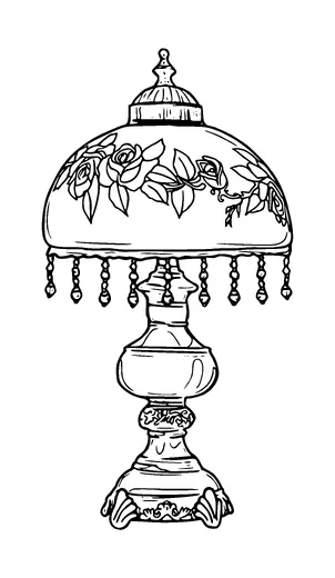 Vintage Lamp Tattoo Meaning, PNG and SVG