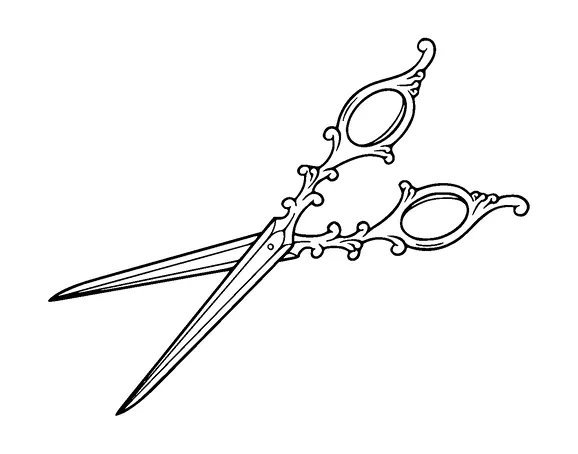 Vintage Scissors Tattoo Meaning, PNG and SVG