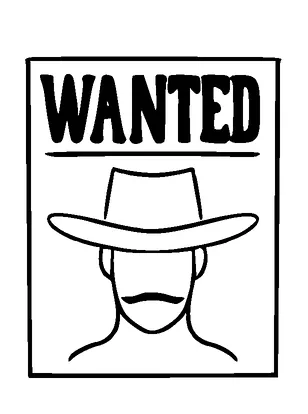 Wanted Poster Tattoo Meaning, PNG and SVG