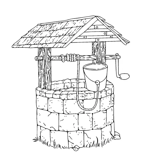 Water Well Tattoo Meaning, PNG and SVG