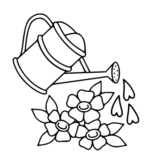 Watering Flowers Tattoo Meaning, PNG and SVG