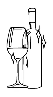 Wine Glass And Bottle Tattoo Meaning, PNG and SVG