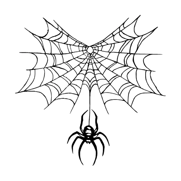 Wing Shaped Spider Web Tattoo Meaning, PNG and SVG