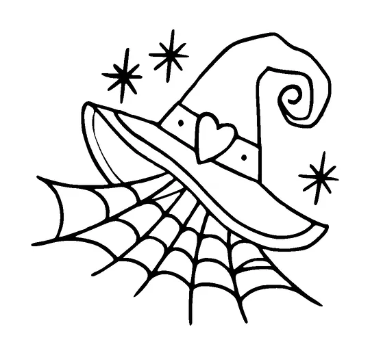 Wizards Hat With Heart And Spider Web And Sparks Tattoo Meaning, PNG and SVG