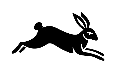 Bunny Silhouette Tattoo Meaning, PNG and SVG