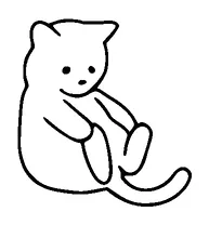 Cute Small Cat Tattoo Meaning, PNG and SVG